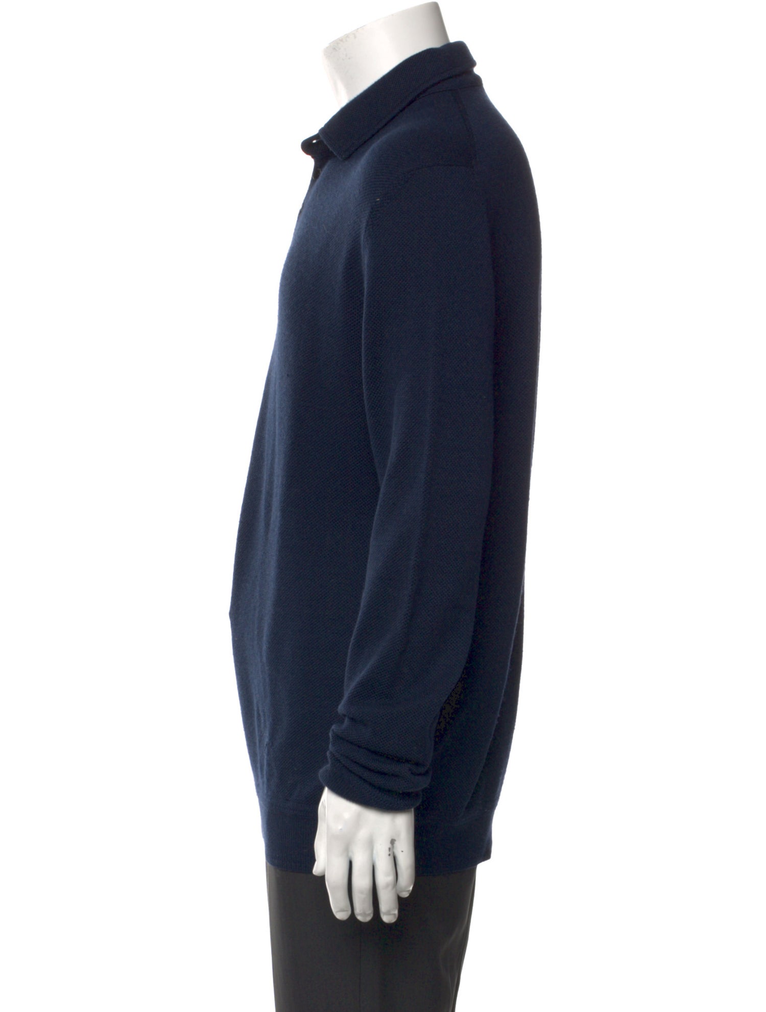 Loro Piana Collar Long Sleeve Henley