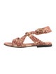 Loro Piana Canvas Floral Print Gladiator Sandals