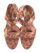 Loro Piana Canvas Floral Print Gladiator Sandals