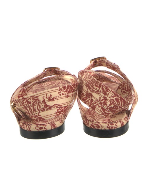 Loro Piana Canvas Floral Print Gladiator Sandals