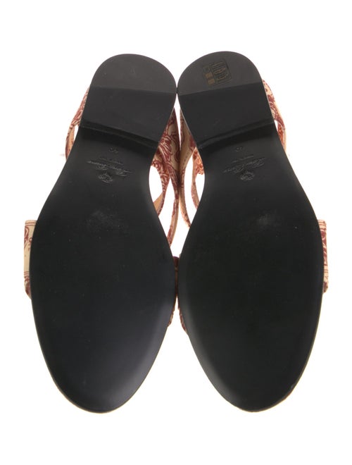 Loro Piana Canvas Floral Print Gladiator Sandals