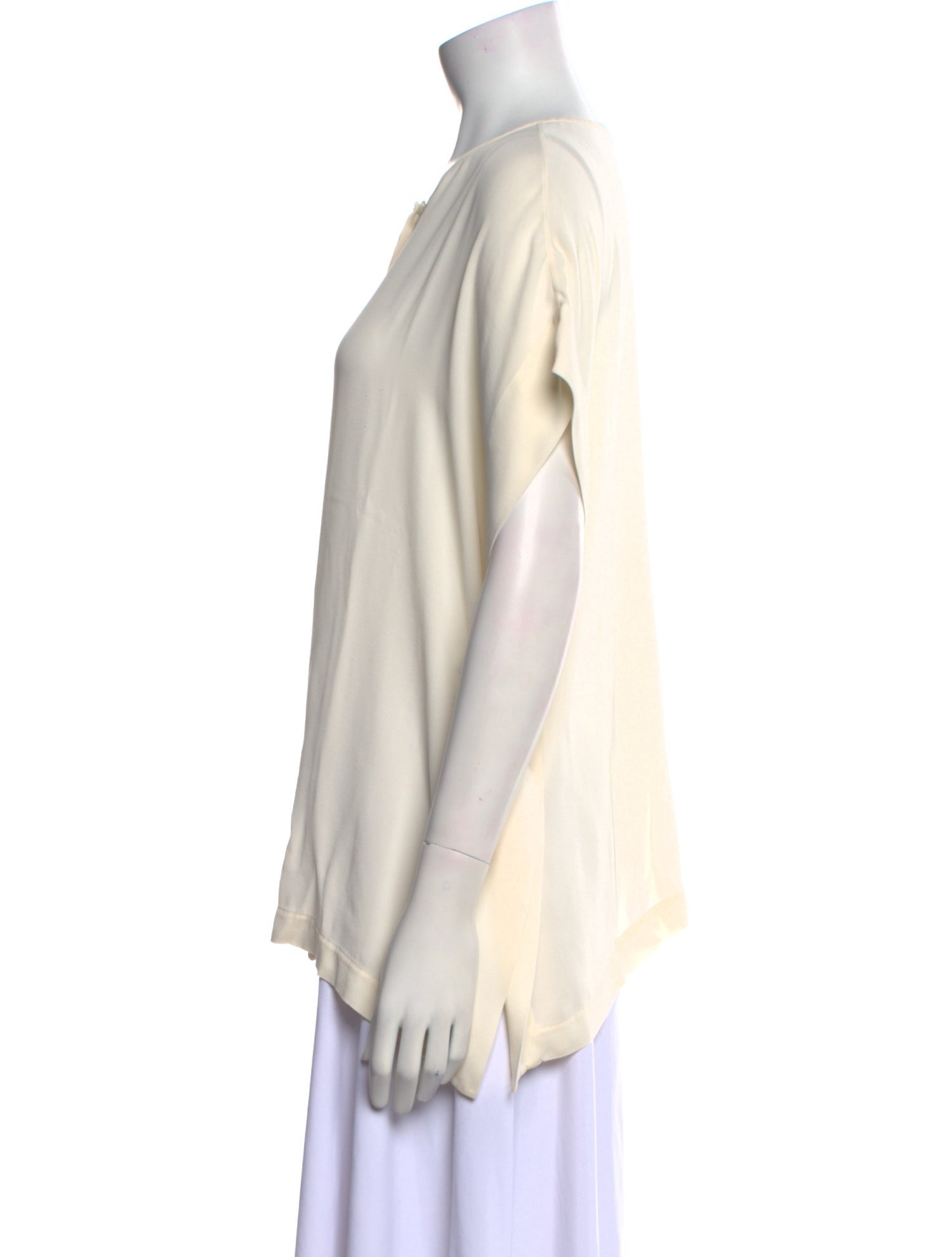 Loro Piana Silk Scoop Neck Blouse