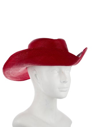 Loro Piana Red straw hat
