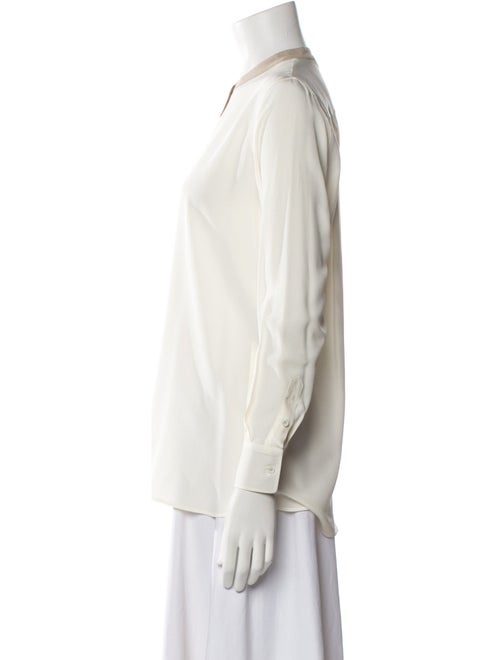 Loro Piana Silk Crew Neck Blouse