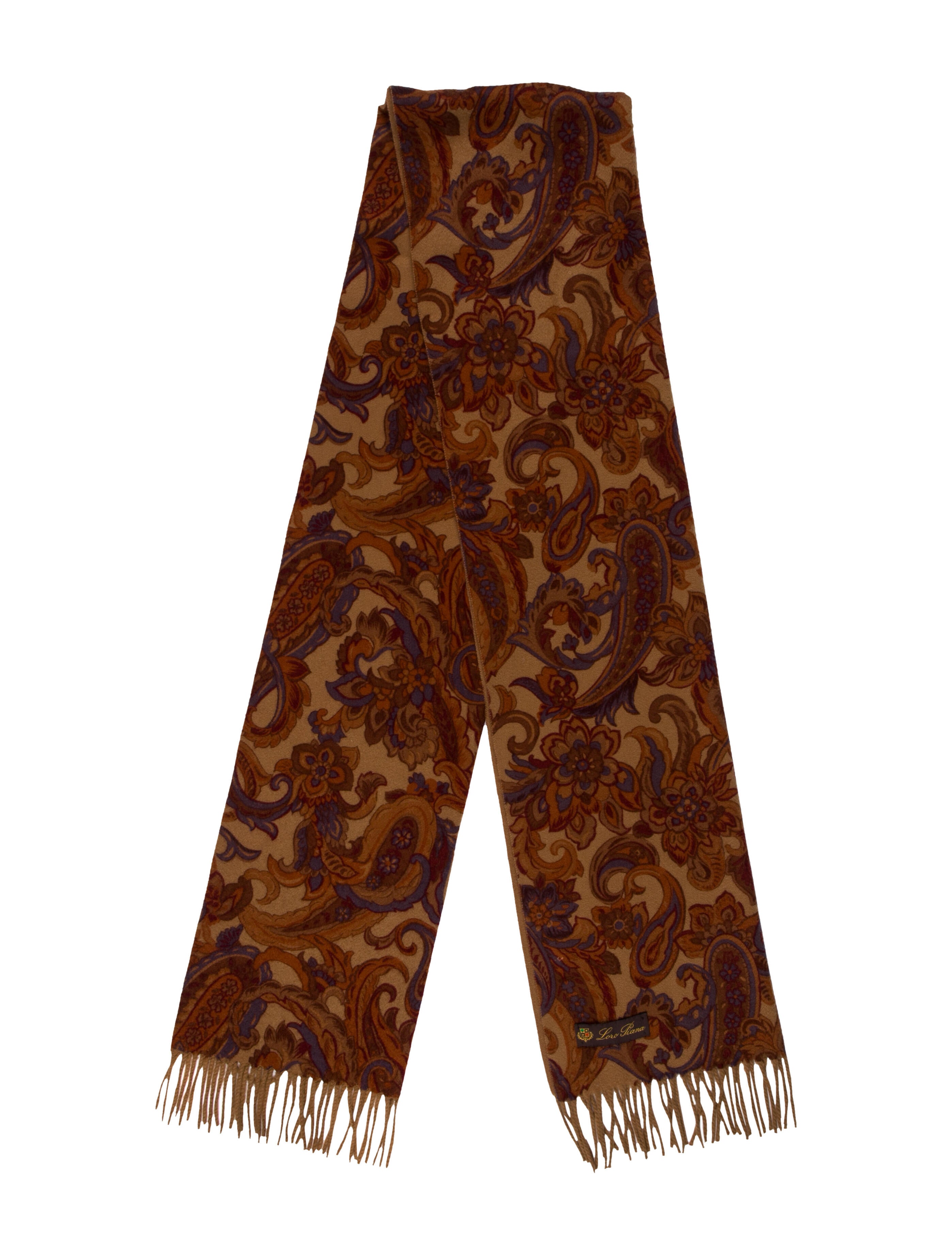 Loro Piana Cashmere Paisley Print Scarf