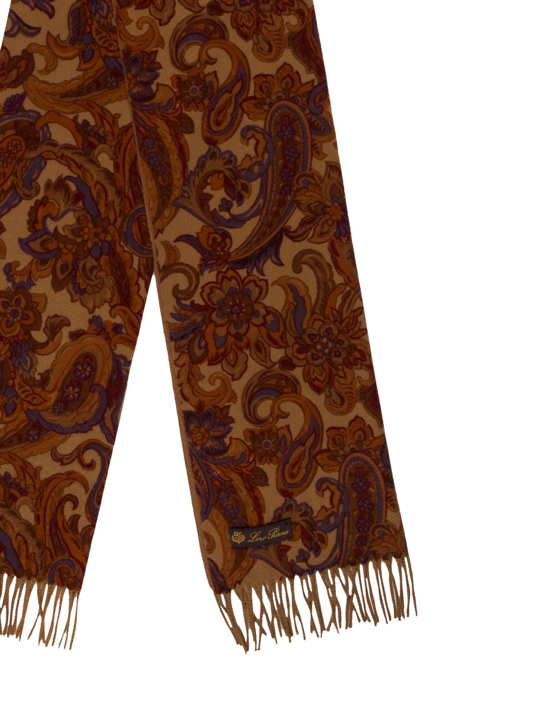 Loro Piana Cashmere Paisley Print Scarf