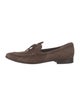Loro Piana Suede Whipstitch Trim Loafers