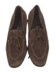 Loro Piana Suede Whipstitch Trim Loafers