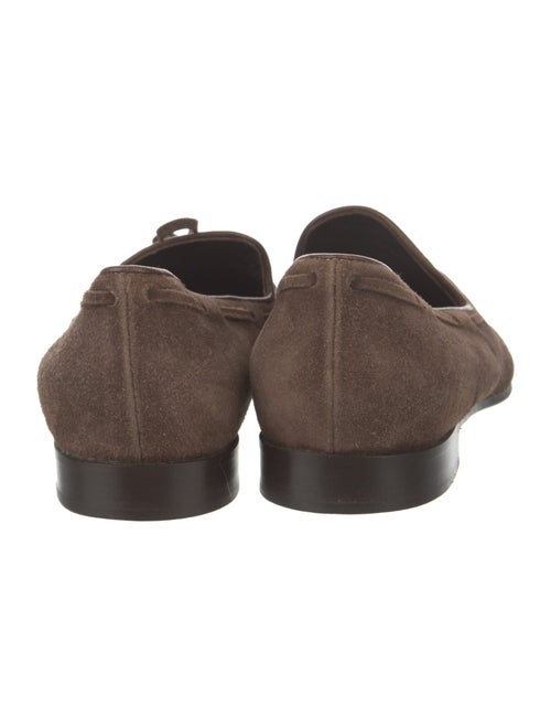 Loro Piana Suede Whipstitch Trim Loafers