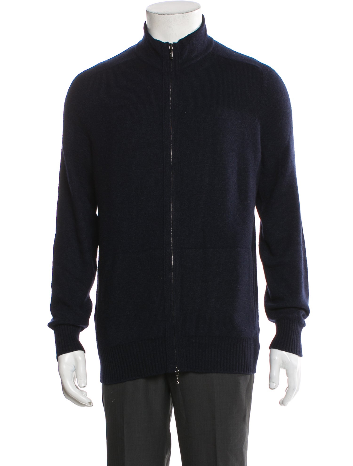 Loro Piana Cashmere Mock Neck Cardigan