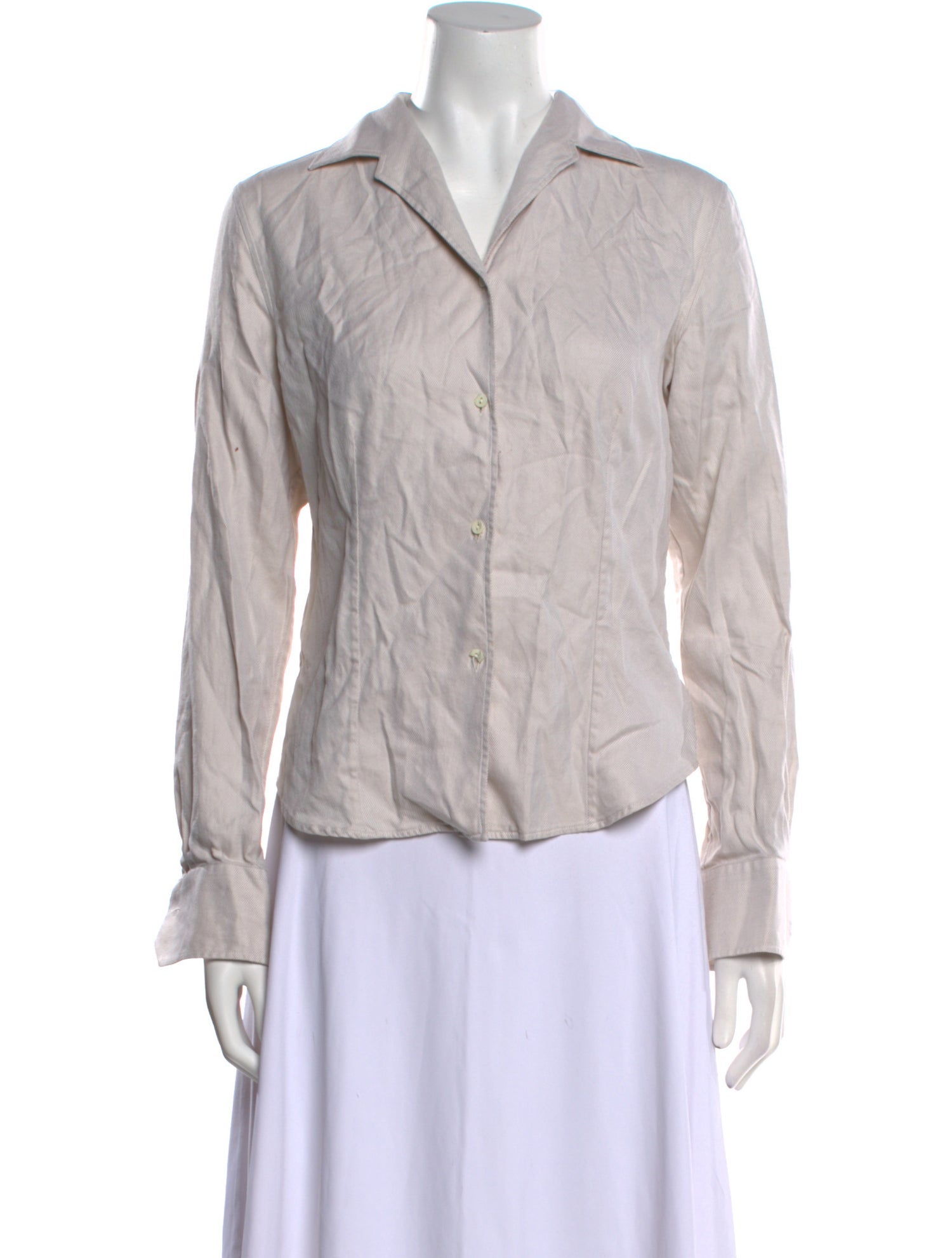 Loro Piana Long Sleeve Button-Up Top