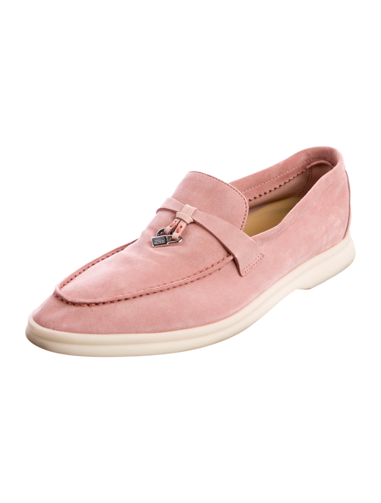 Loro Piana Summer Charms Walk Suede Loafers
