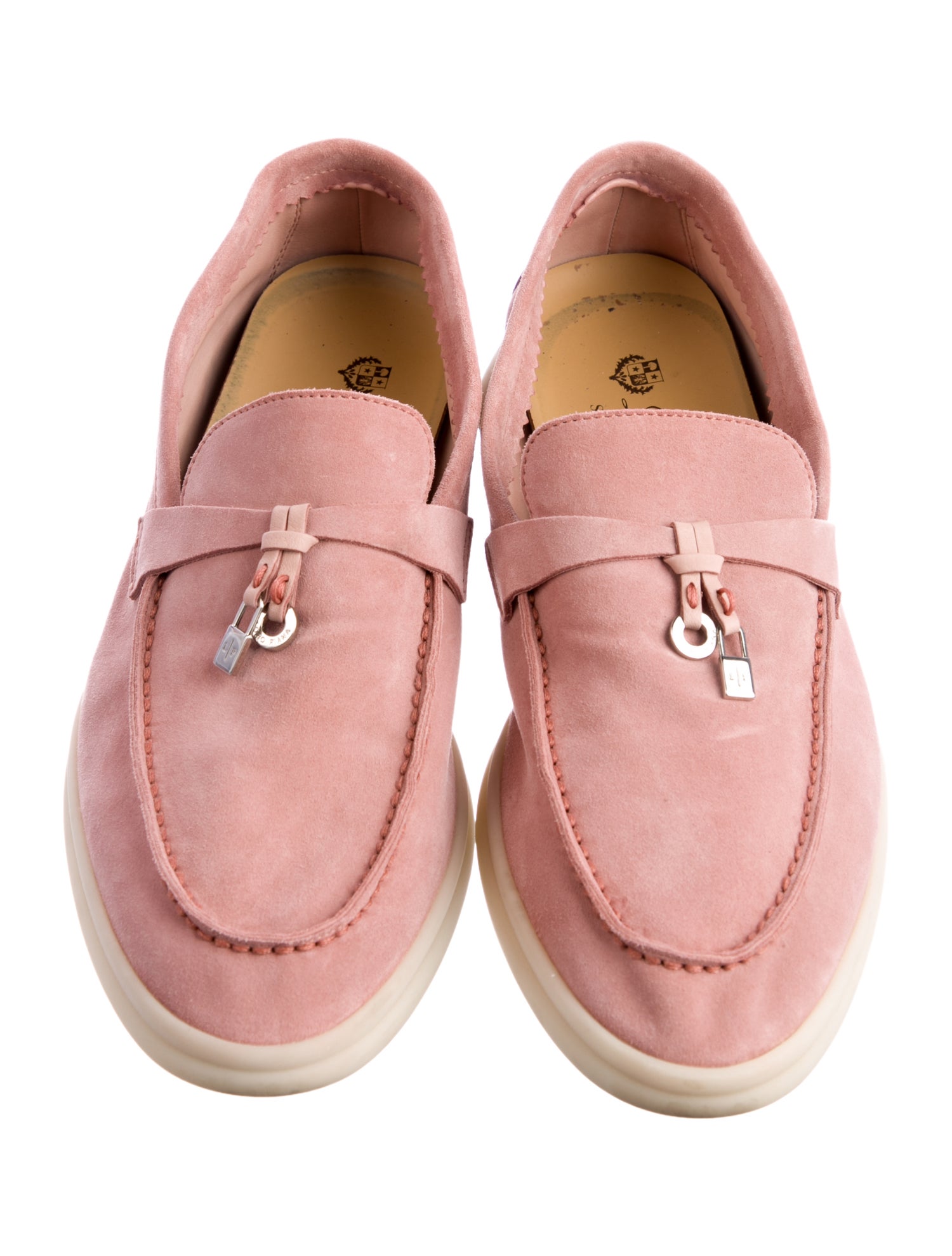 Loro Piana Summer Charms Walk Suede Loafers