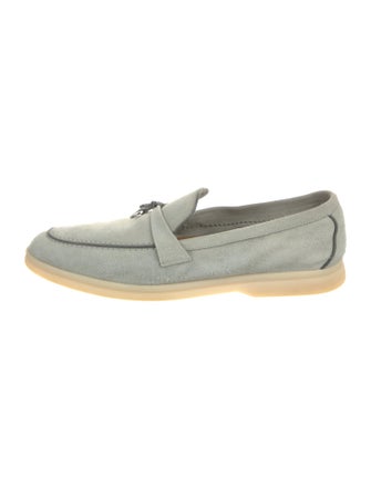 Loro Piana Summer Charms Walk Suede Loafers