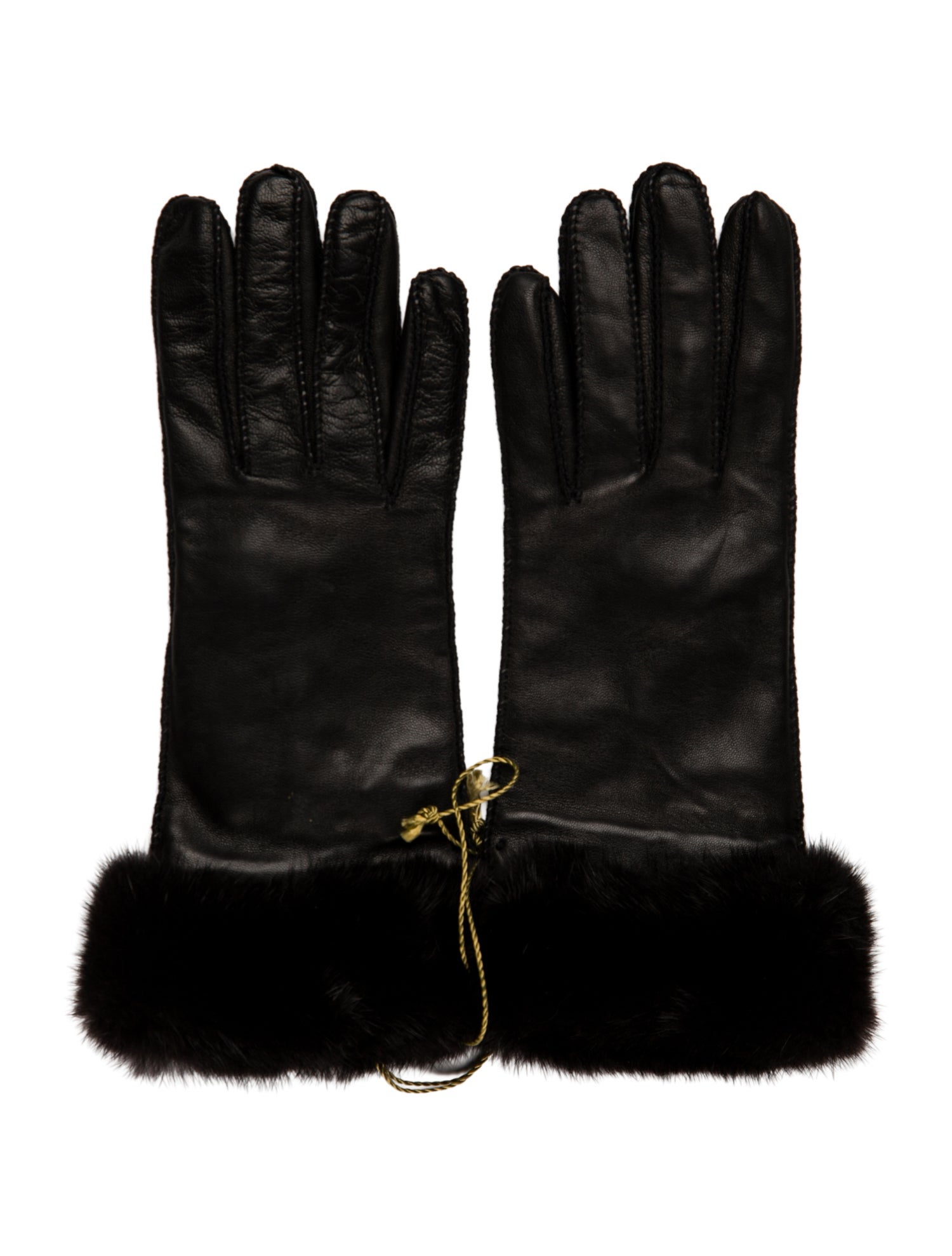 Loro Piana Leather Winter Gloves