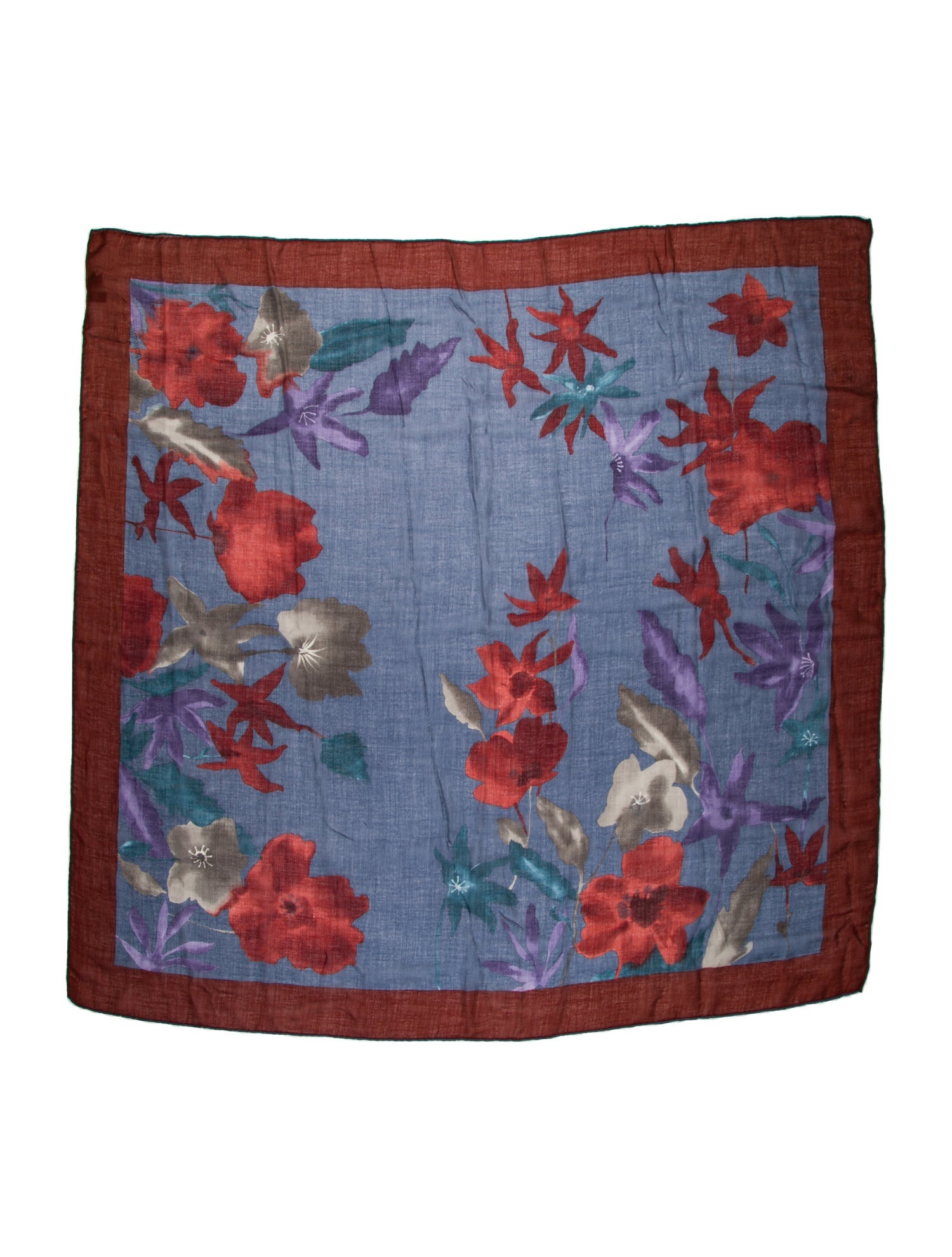 Loro Piana Cashmere Floral Print Scarf