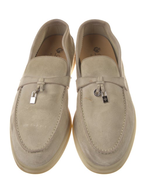 Loro Piana Summer Charms Walk Suede Loafers