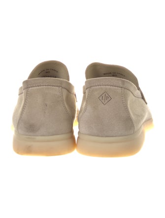 Loro Piana Summer Charms Walk Suede Loafers