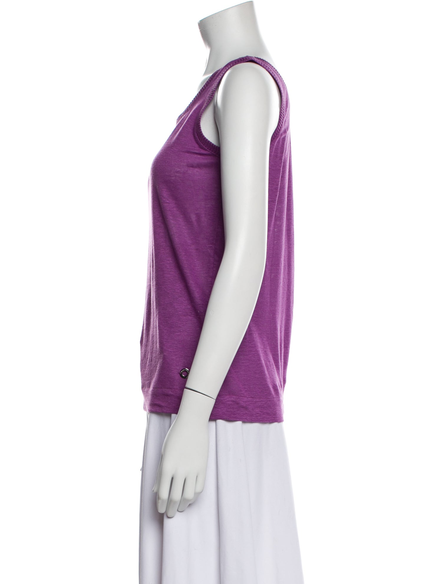 Loro Piana Linen Scoop Neck Top