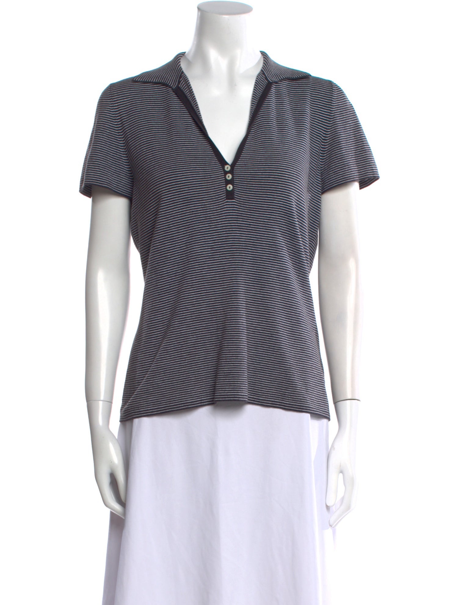 Loro Piana Striped Short Sleeve Polo