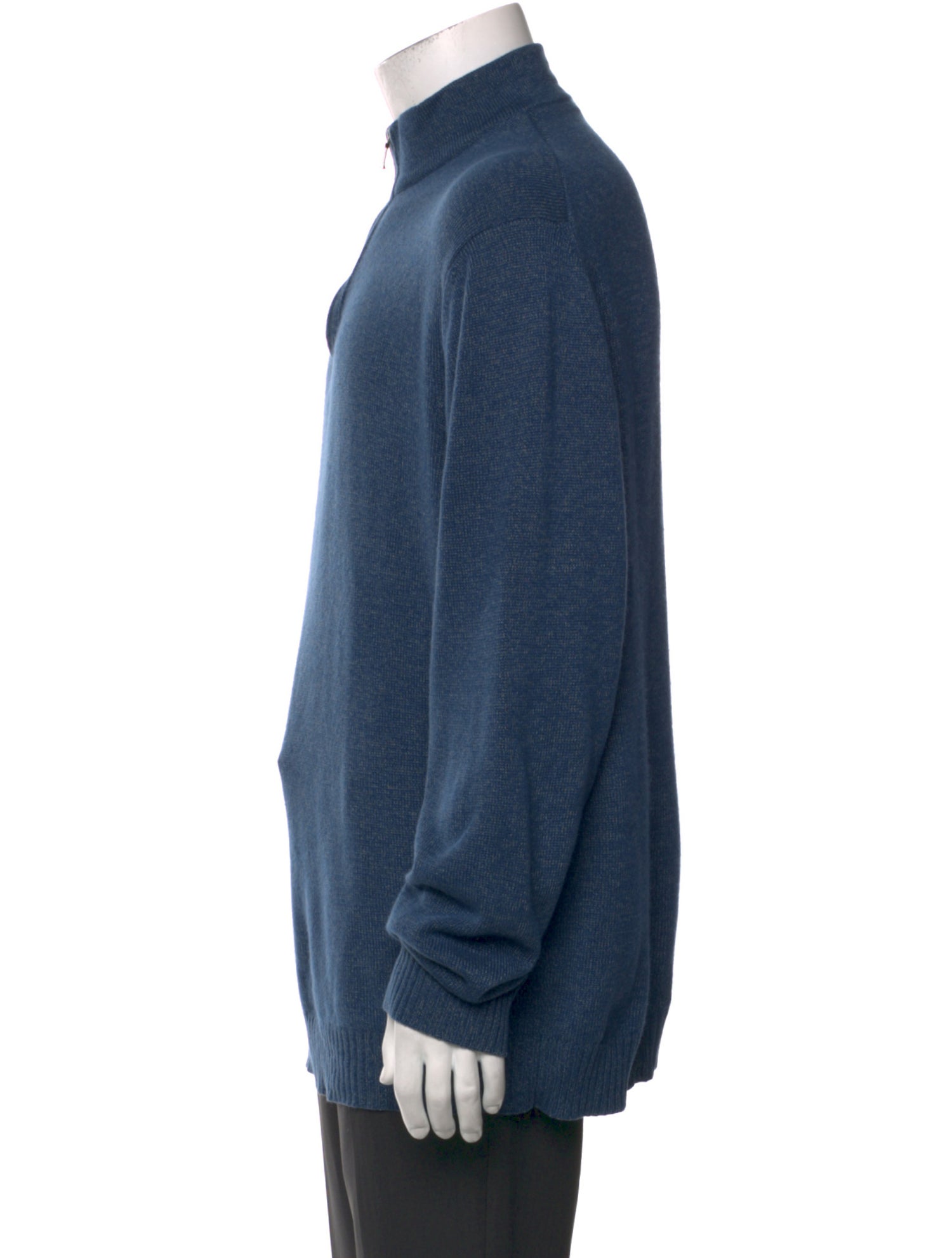 Loro Piana Cashmere Mock Neck Polo Sweater