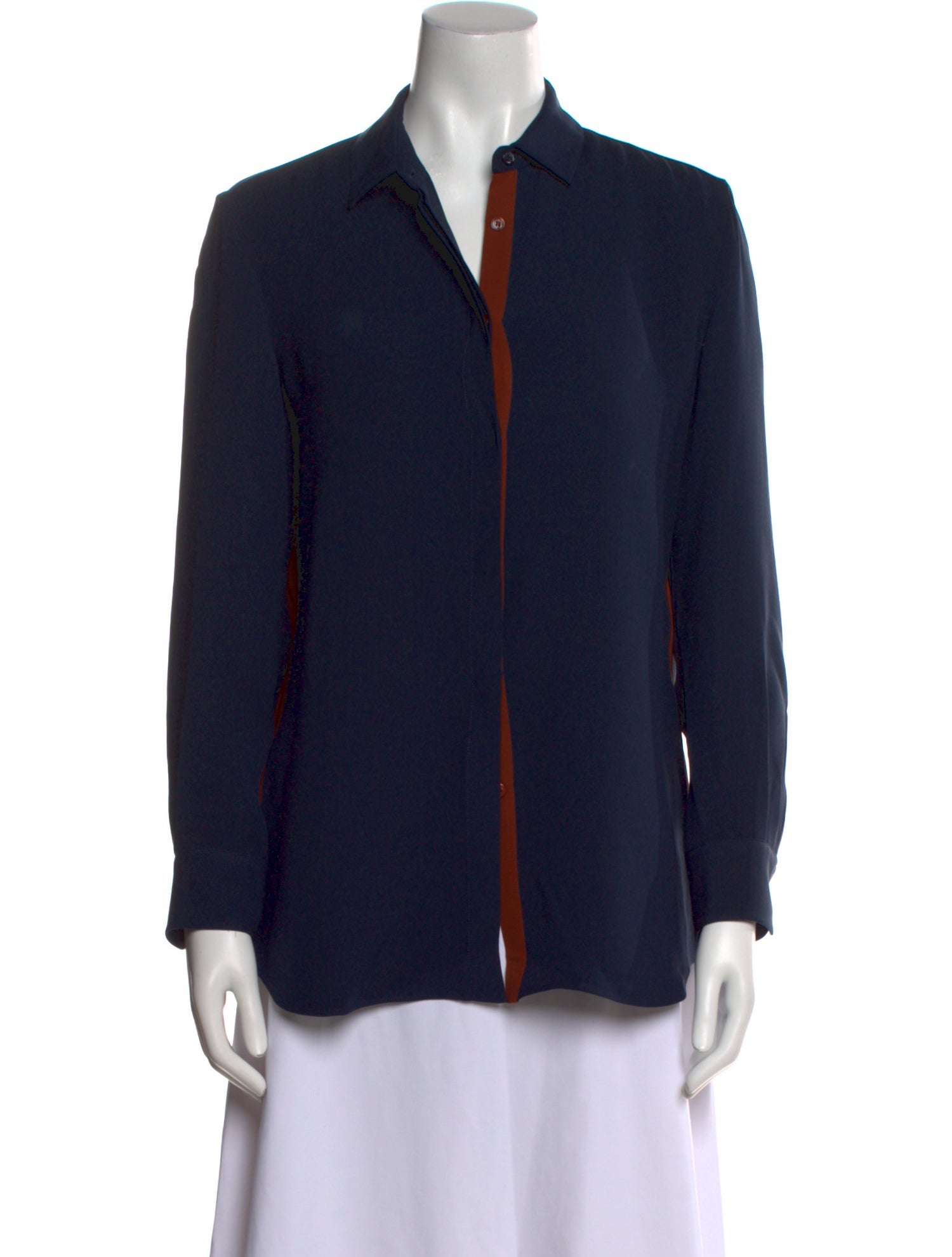 Loro Piana Silk Long Sleeve Blouse