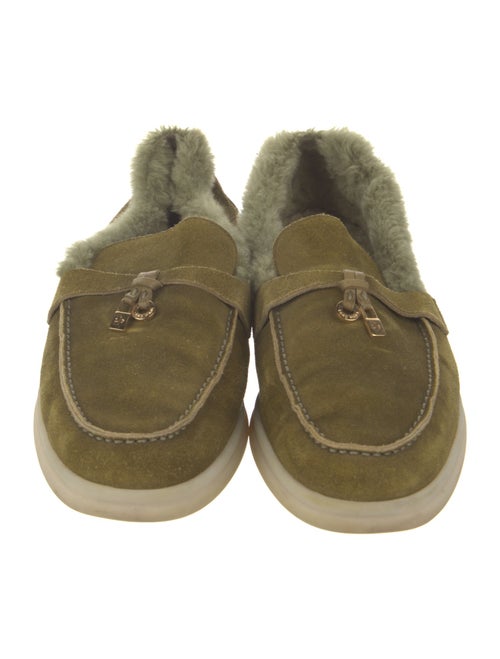 Loro Piana Summer Charms Walk Suede Loafers