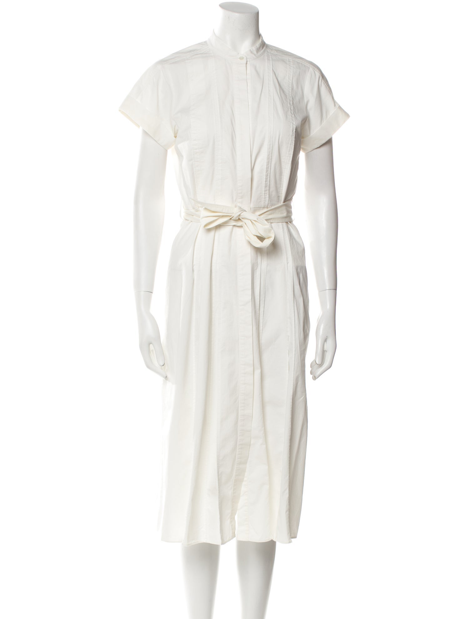 Loro Piana Mock Neck Midi Length Dress