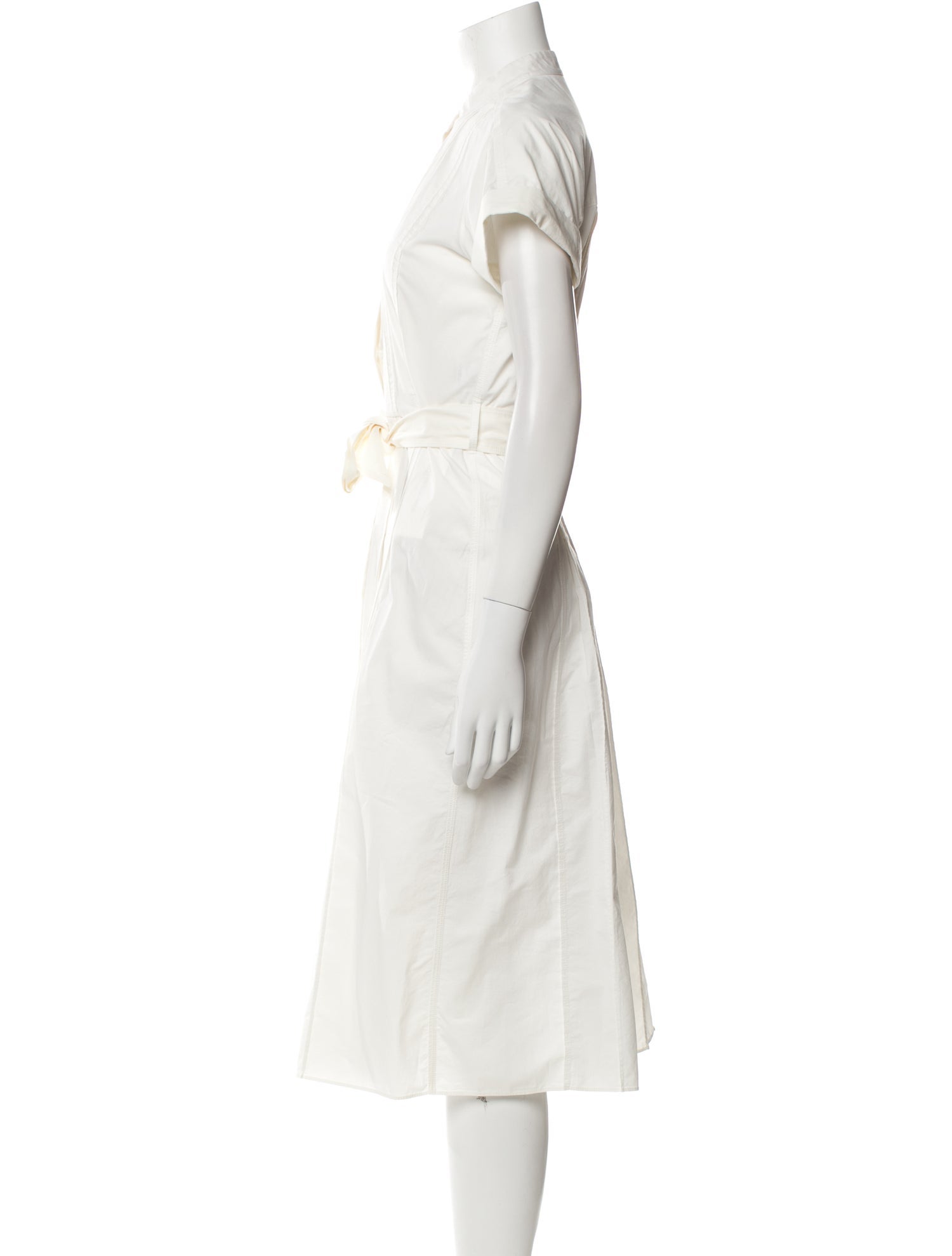 Loro Piana Mock Neck Midi Length Dress