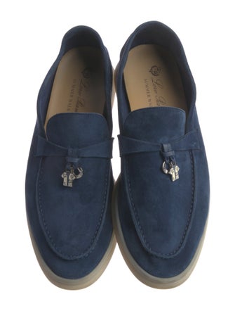 Loro Piana Summer Charms Walk Suede Loafers