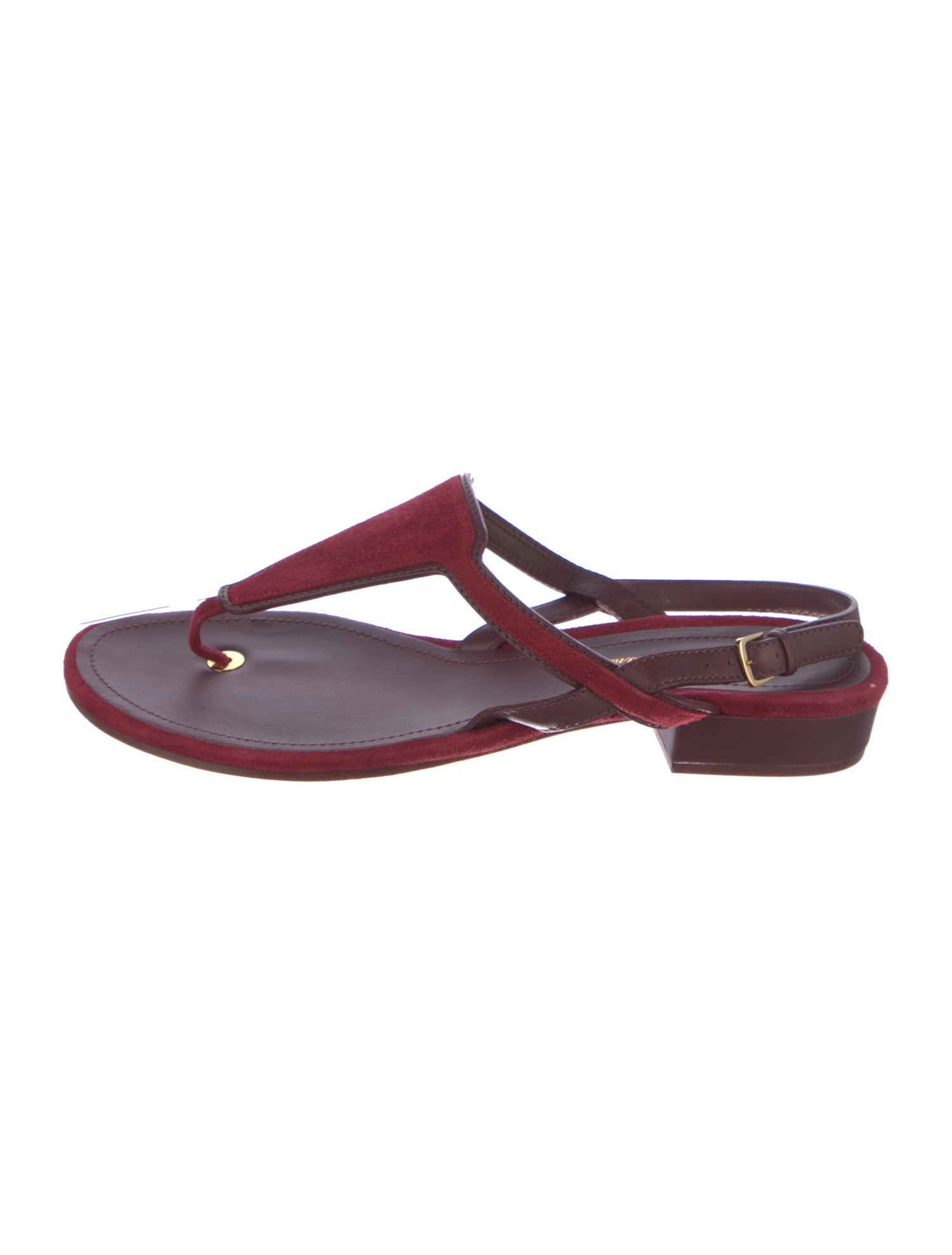 Loro Piana Suede T-Strap Sandals