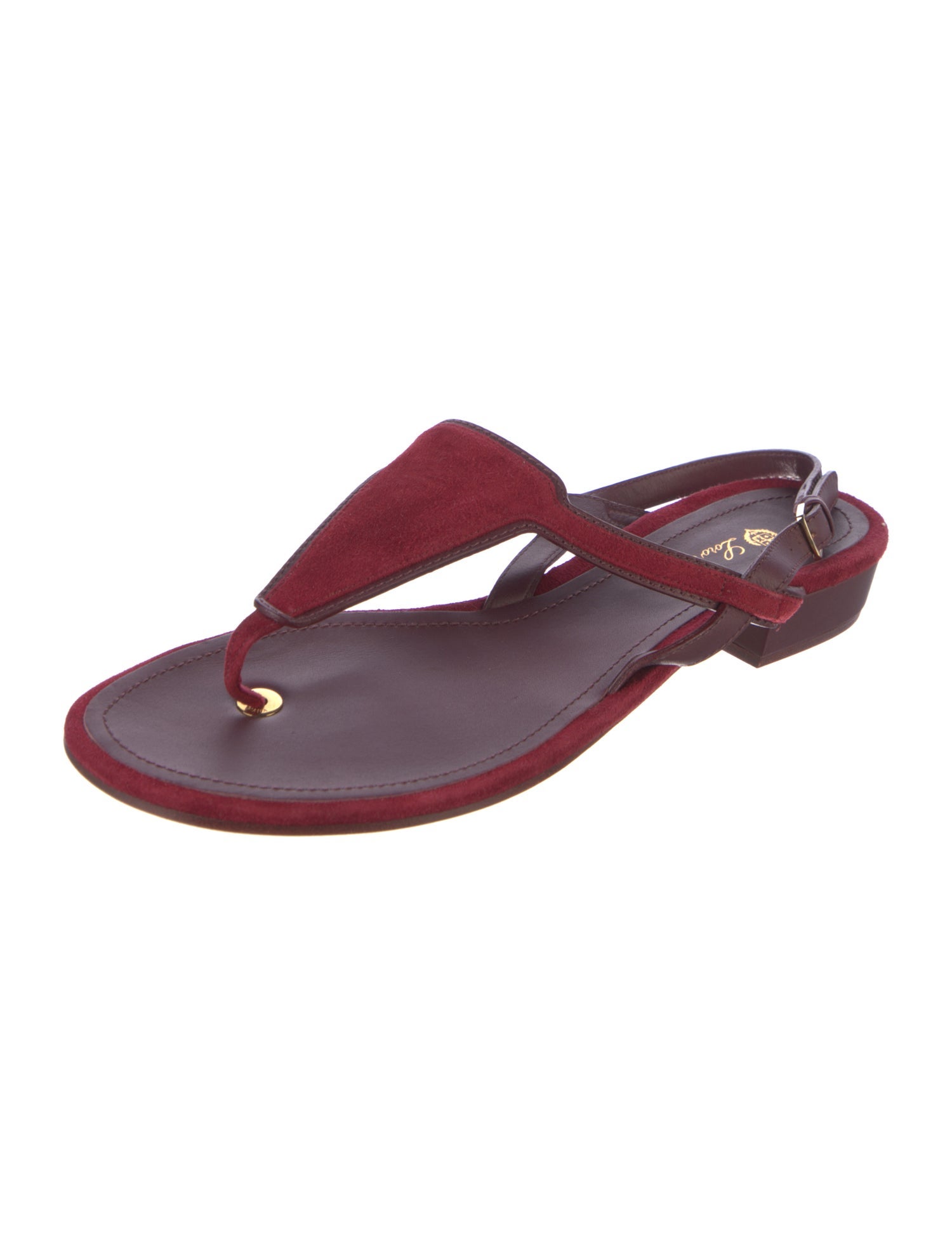 Loro Piana Suede T-Strap Sandals