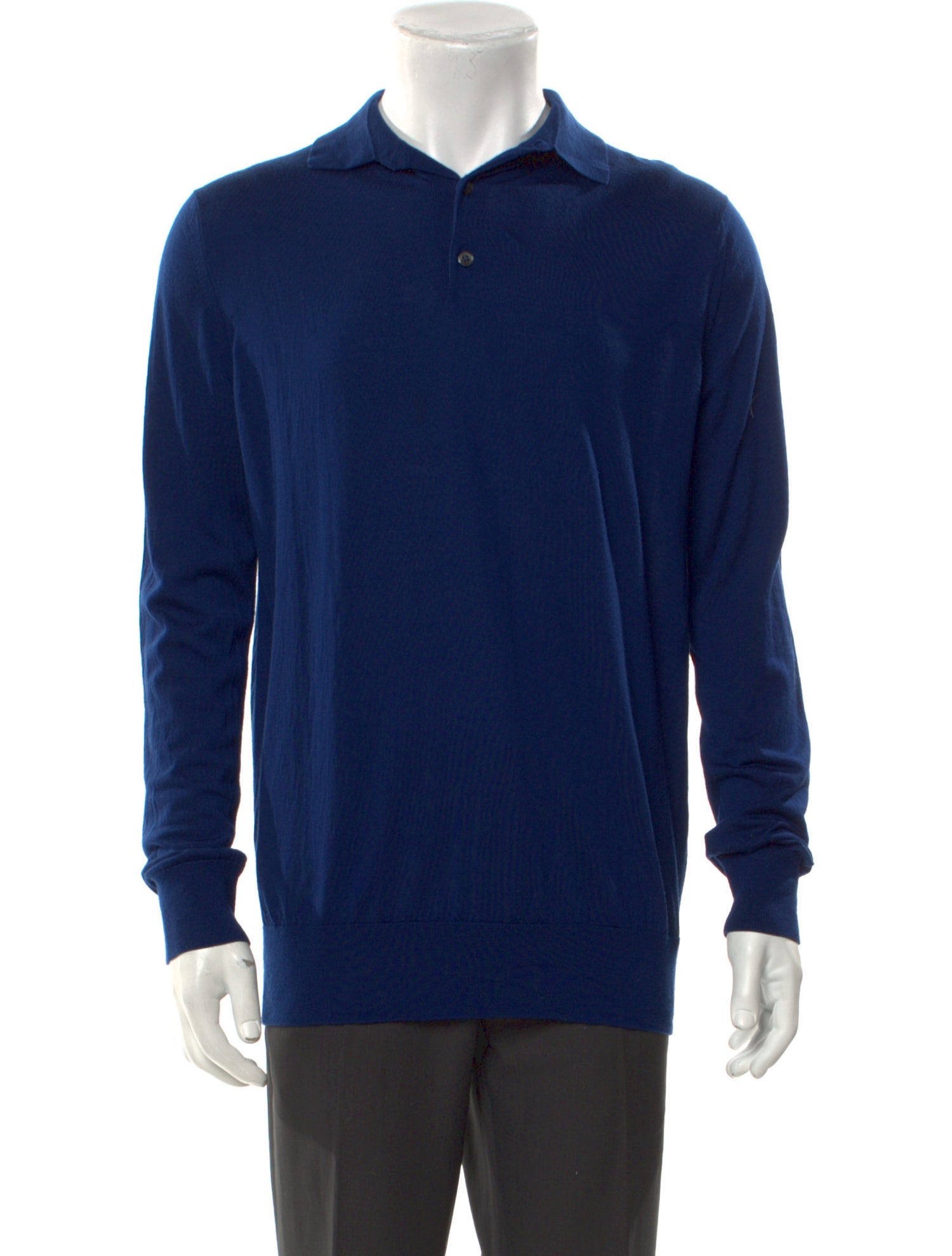 Loro Piana Virgin Wool Collar Polo Sweater