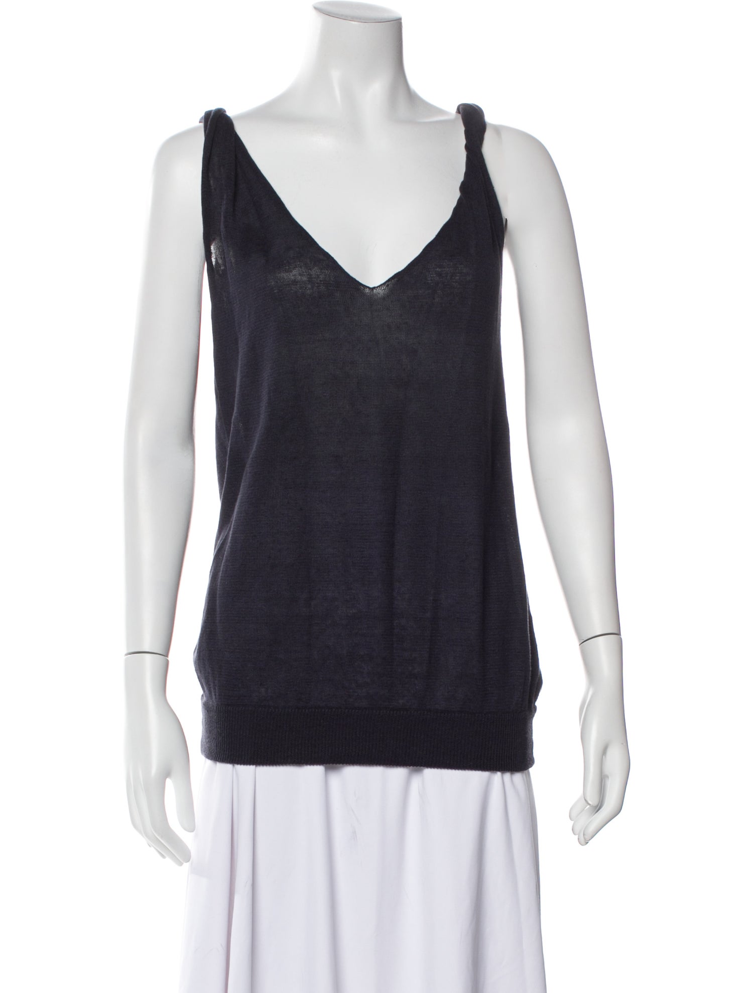 Loro Piana Linen V-Neck Top