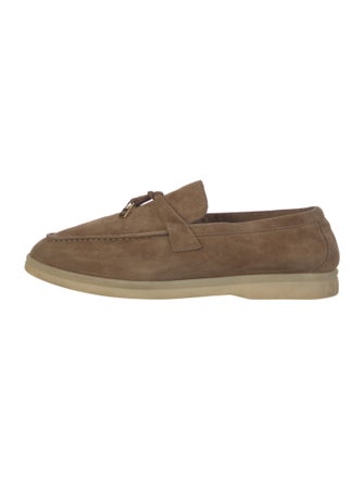 Loro Piana Summer Walk Charms Suede Loafers