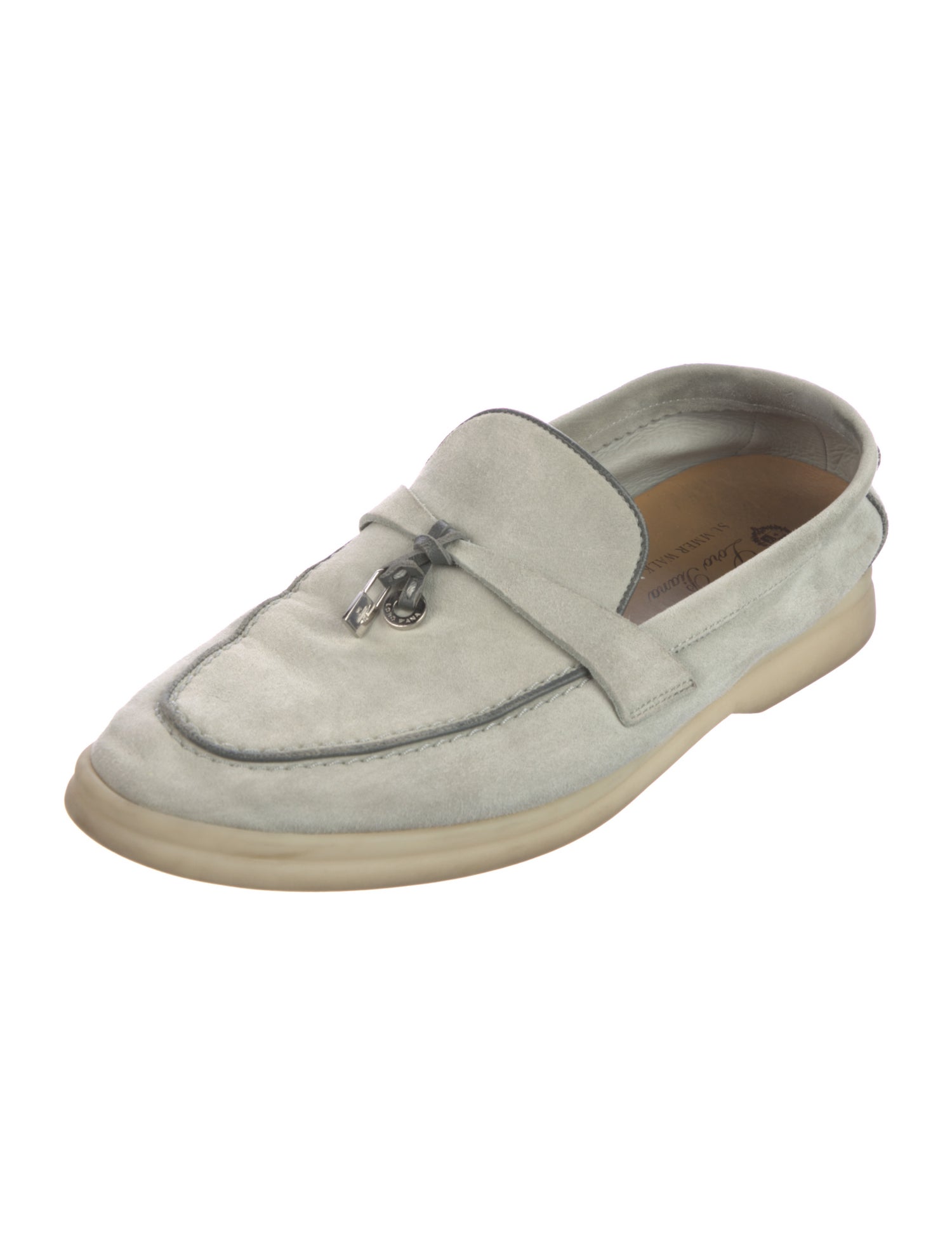 Loro Piana Summer Walk Charms Suede Loafers