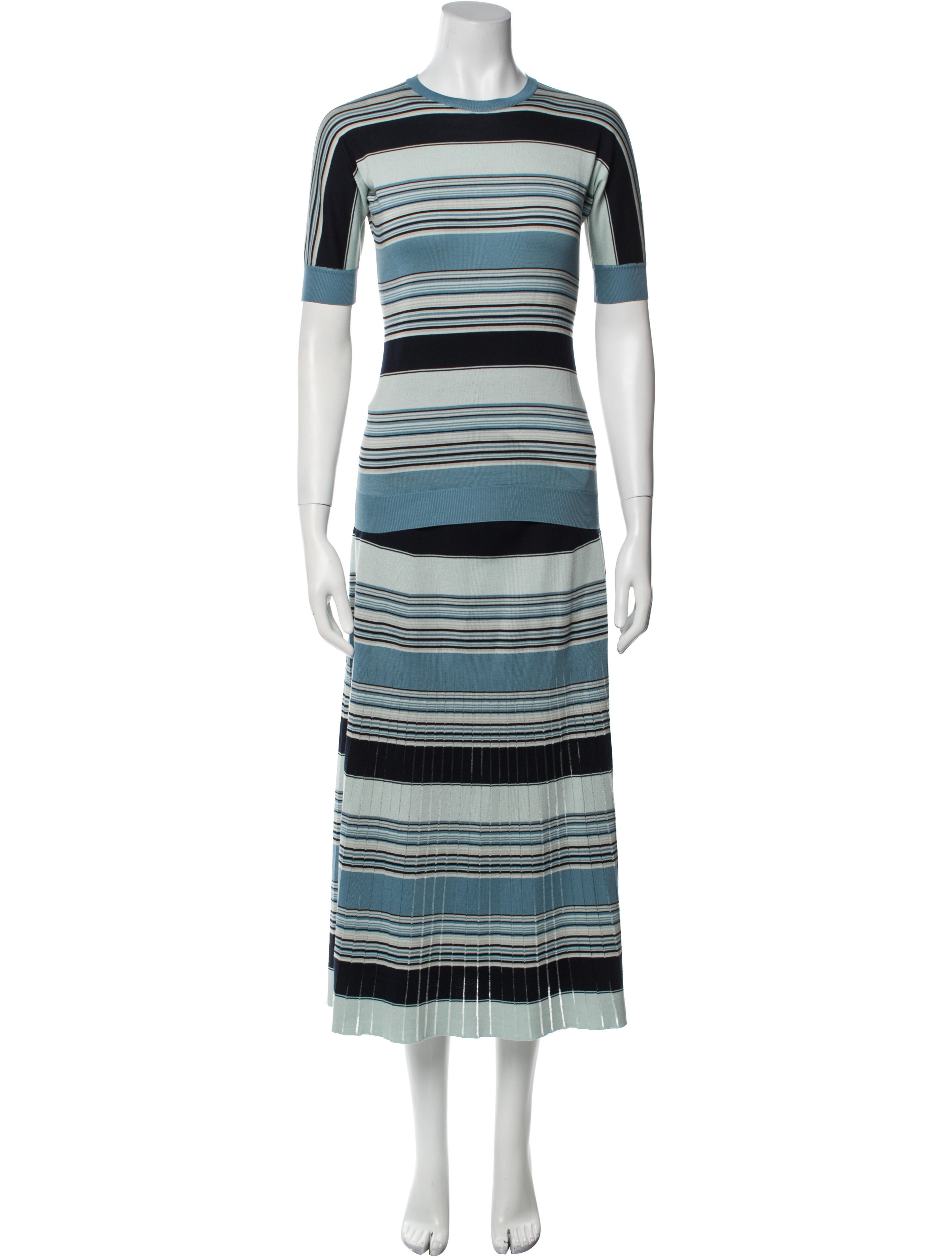 Loro Piana Striped Skirt Set