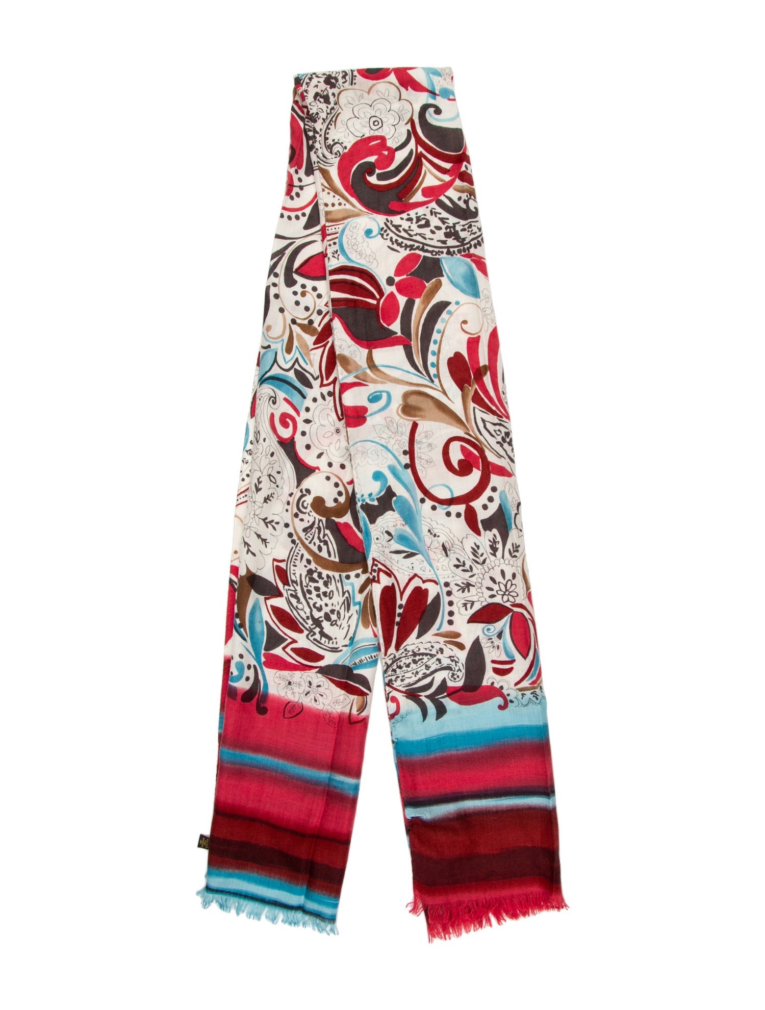 Loro Piana Cashmere Floral Print Scarf