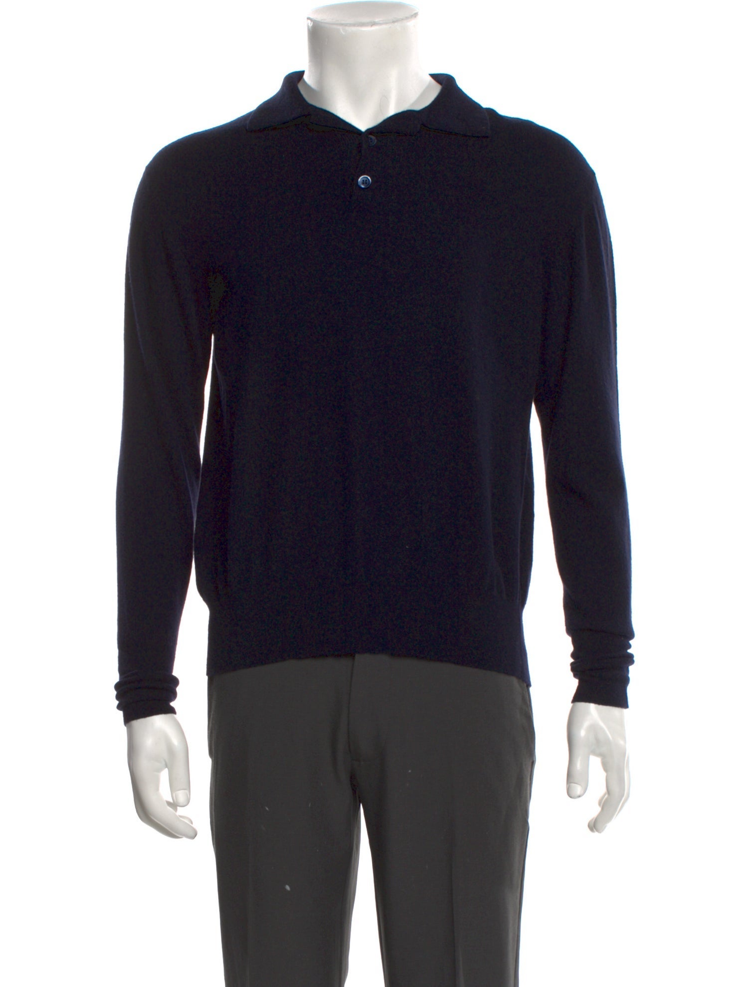 Loro Piana Wool Collar Polo Sweater