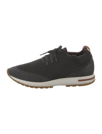 Loro Piana Leather Trim Embellishment Athletic Sneakers
