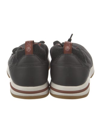 Loro Piana Leather Trim Embellishment Athletic Sneakers