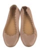 Chloé Leather Scalloped Accent Ballet Flats