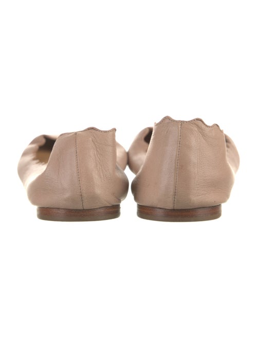Chloé Leather Scalloped Accent Ballet Flats
