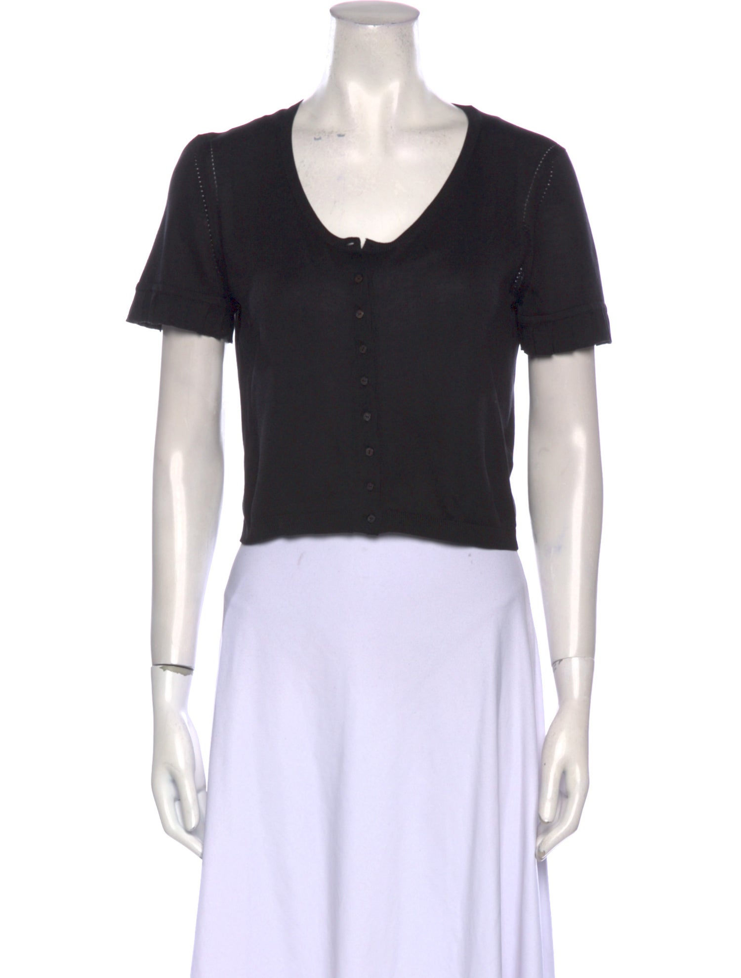 Loro Piana Silk V-Neck Crop Top