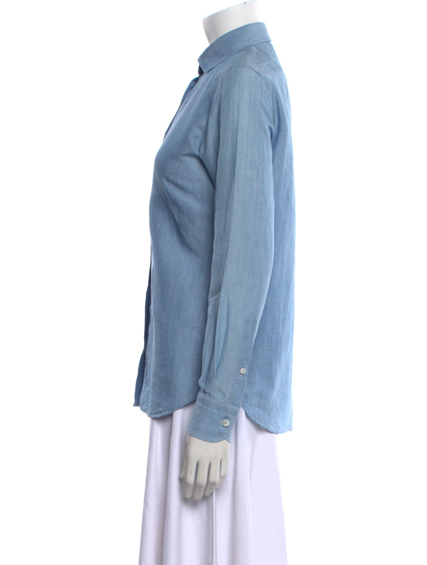 Loro Piana Long Sleeve Button-Up Top