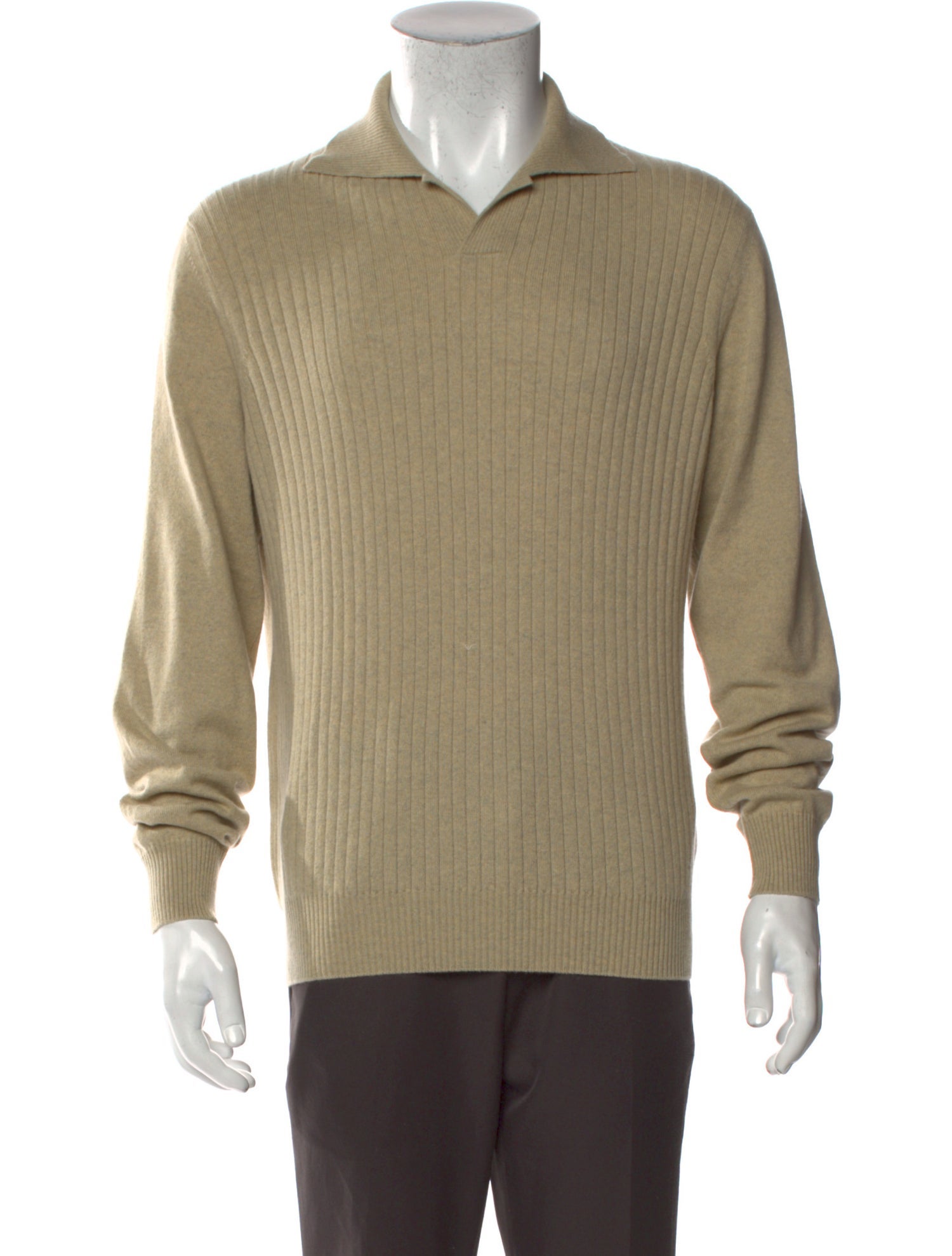 Loro Piana Baby Cashmere Collar Polo Sweater