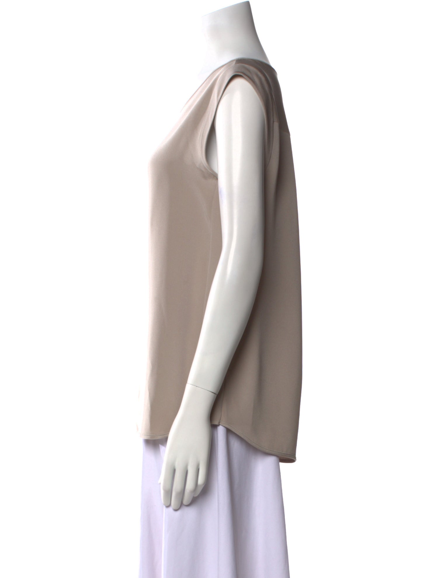 Loro Piana Silk Scoop Neck Top