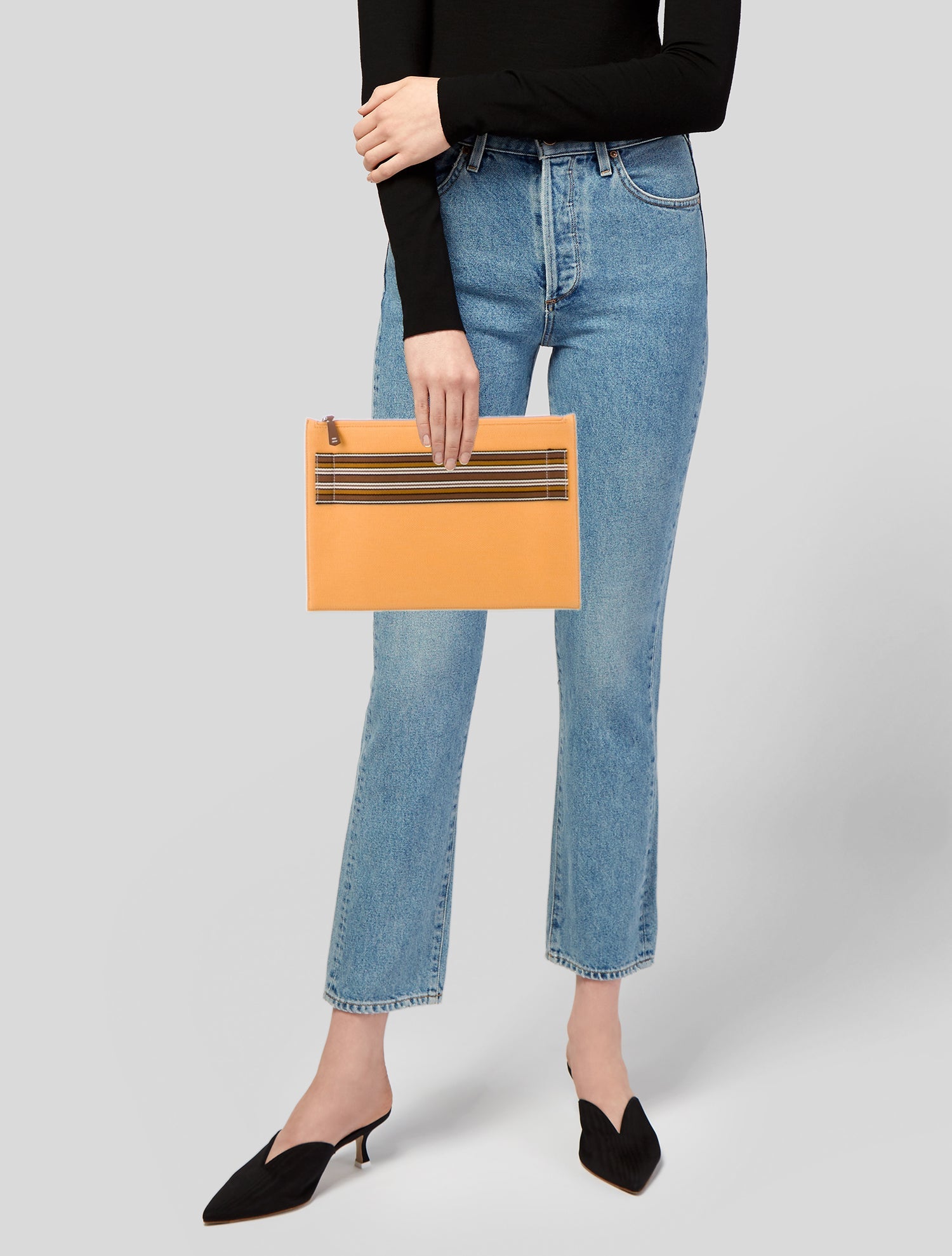 Loro Piana Canvas Suitcase Clutch