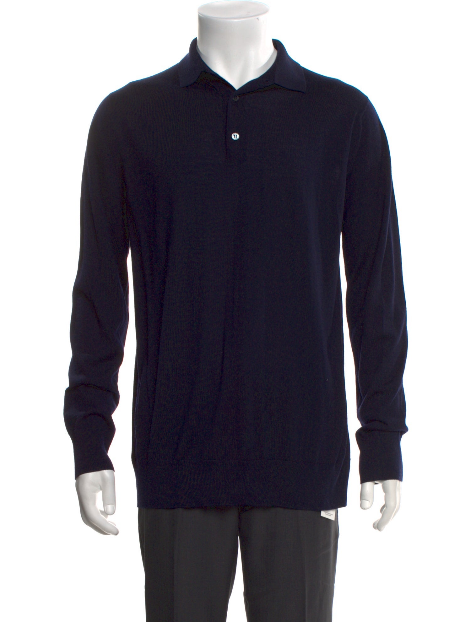 Loro Piana Virgin Wool Collar Polo Sweater