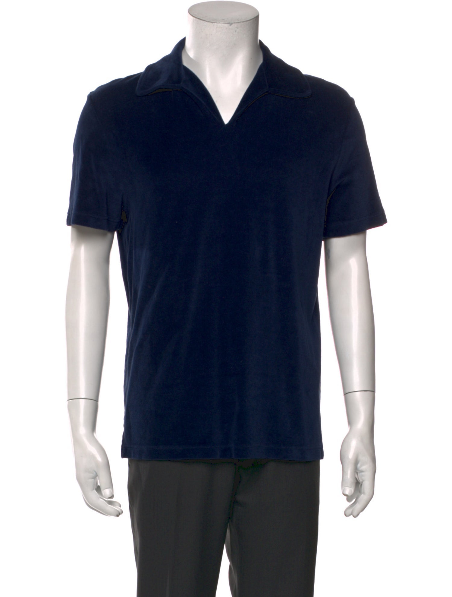 Loro Piana Velvet V-Neck Polo Shirt